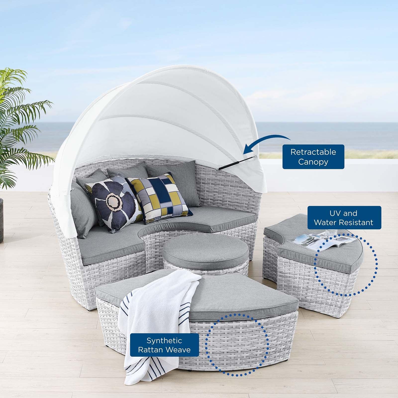 Modway Scottsdale Canopy Outdoor Patio Daybed FredCo