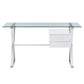 Modway Sector 56" Glass Top Glass Office Desk FredCo