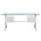 Modway Sector 71" Glass Top Glass Office Desk FredCo