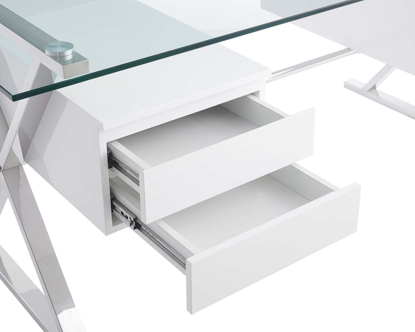 Modway Sector 71" Glass Top Glass Office Desk FredCo