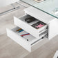 Modway Sector 71" Glass Top Glass Office Desk FredCo