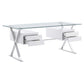 Modway Sector 71" Glass Top Glass Office Desk FredCo