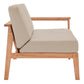 Modway Sedona Outdoor Patio Eucalyptus Wood Right-Facing Loveseat FredCo