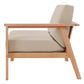 Modway Sedona Outdoor Patio Eucalyptus Wood Right-Facing Loveseat FredCo