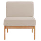 Modway Sedona Outdoor Patio Eucalyptus Wood Sectional Sofa Armless Chair FredCo