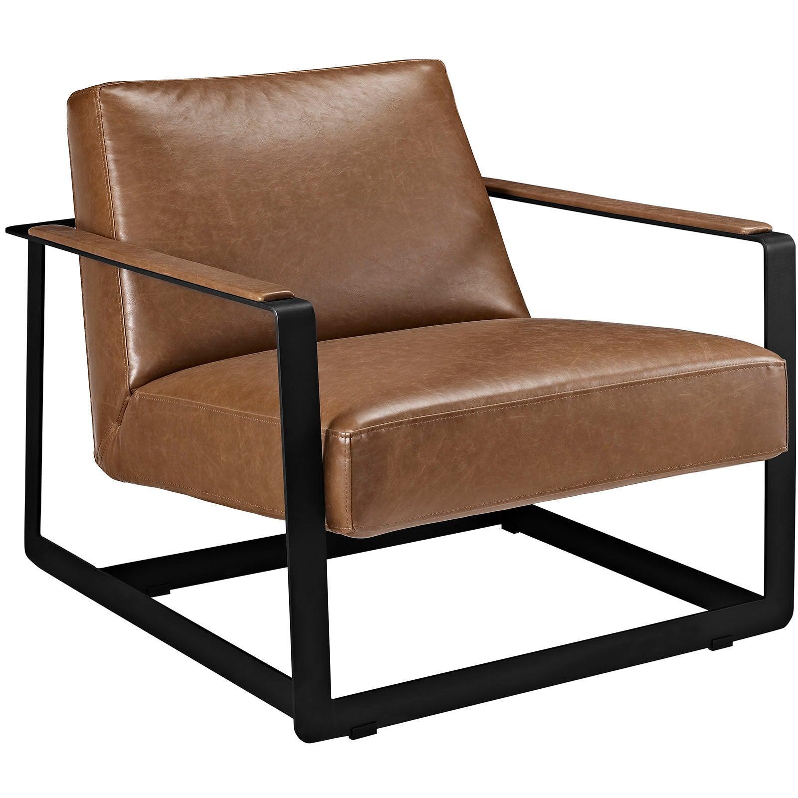 Modway Seg Vegan Leather Accent Chair FredCo