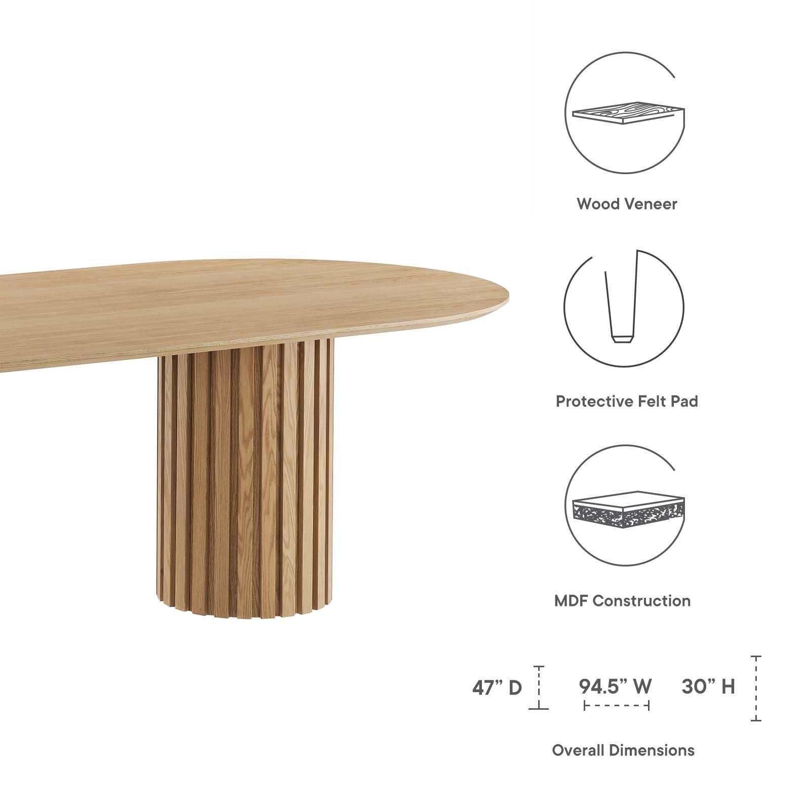 Modway Senja 95" Oval Dining Table FredCo