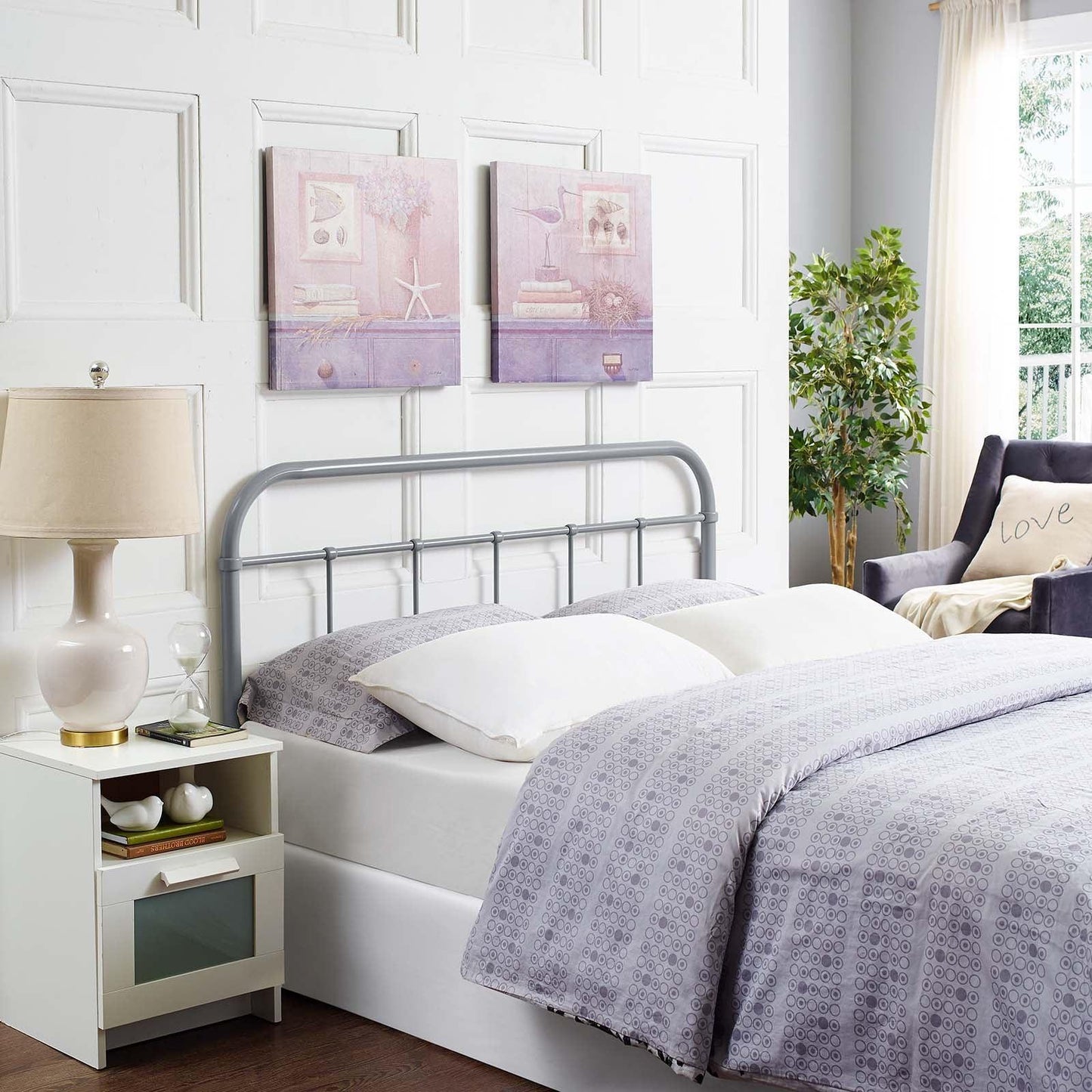 Modway Serena Queen Steel Headboard FredCo