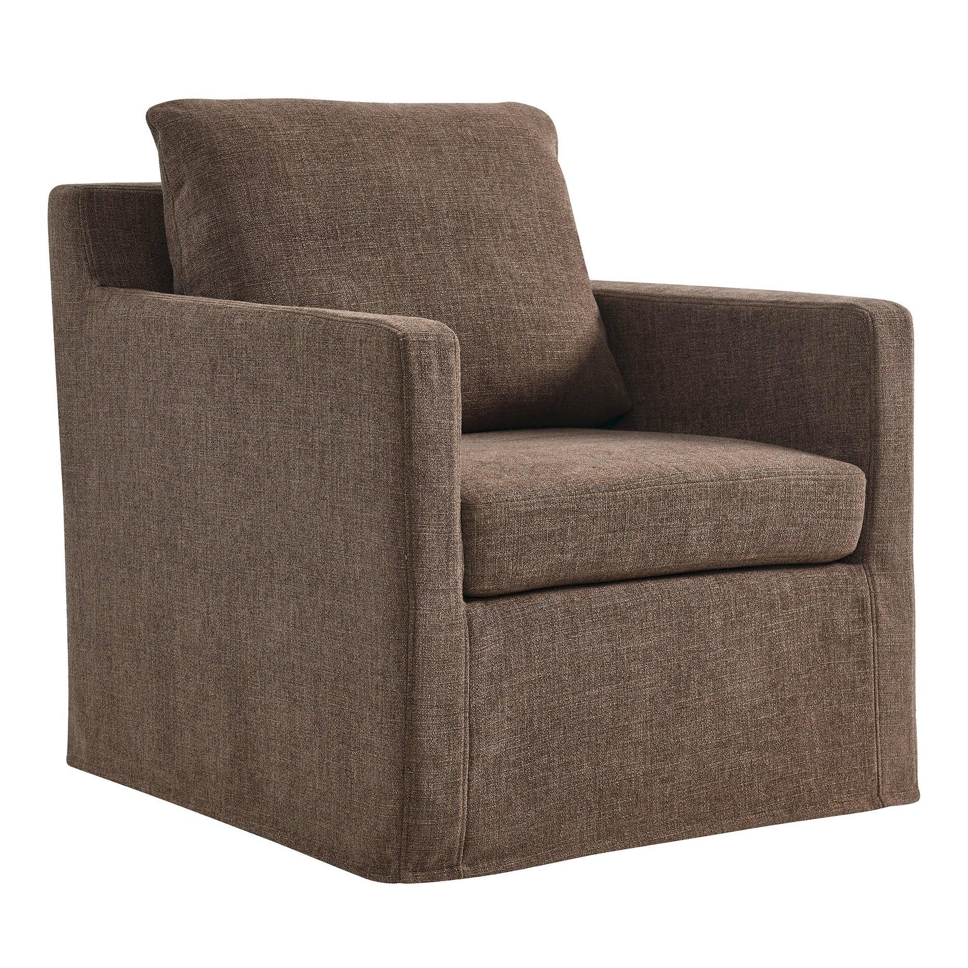Modway Serene Linen Slipcovered Swivel Armchair FredCo
