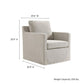 Modway Serene Linen Slipcovered Swivel Armchair FredCo