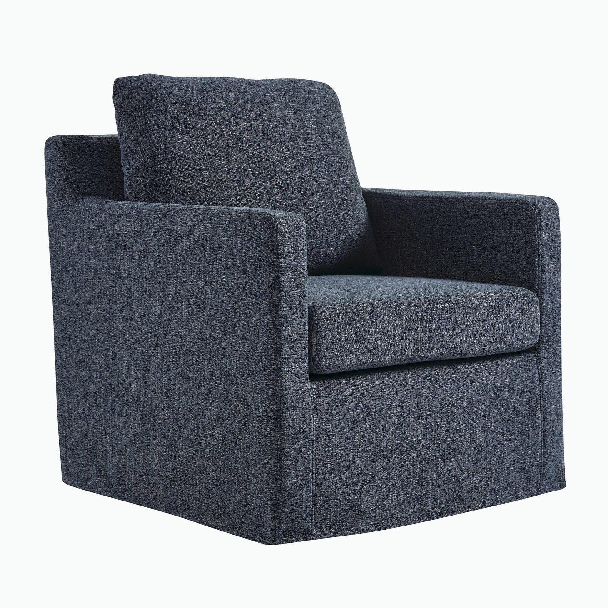 Modway Serene Linen Slipcovered Swivel Armchair FredCo