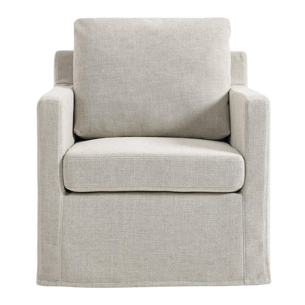 Modway Serene Linen Slipcovered Swivel Armchair FredCo