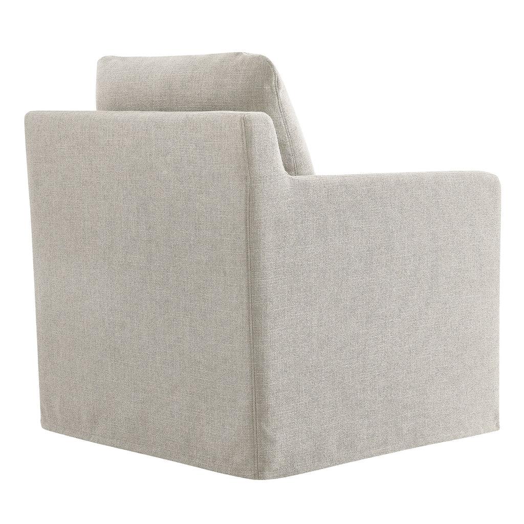 Modway Serene Linen Slipcovered Swivel Armchair FredCo