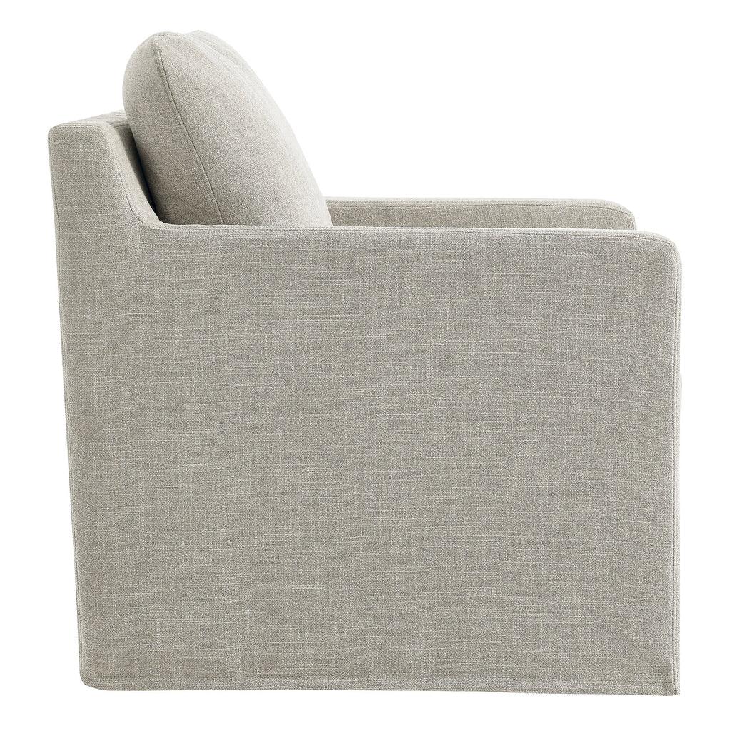 Modway Serene Linen Slipcovered Swivel Armchair FredCo