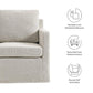 Modway Serene Linen Slipcovered Swivel Armchair FredCo