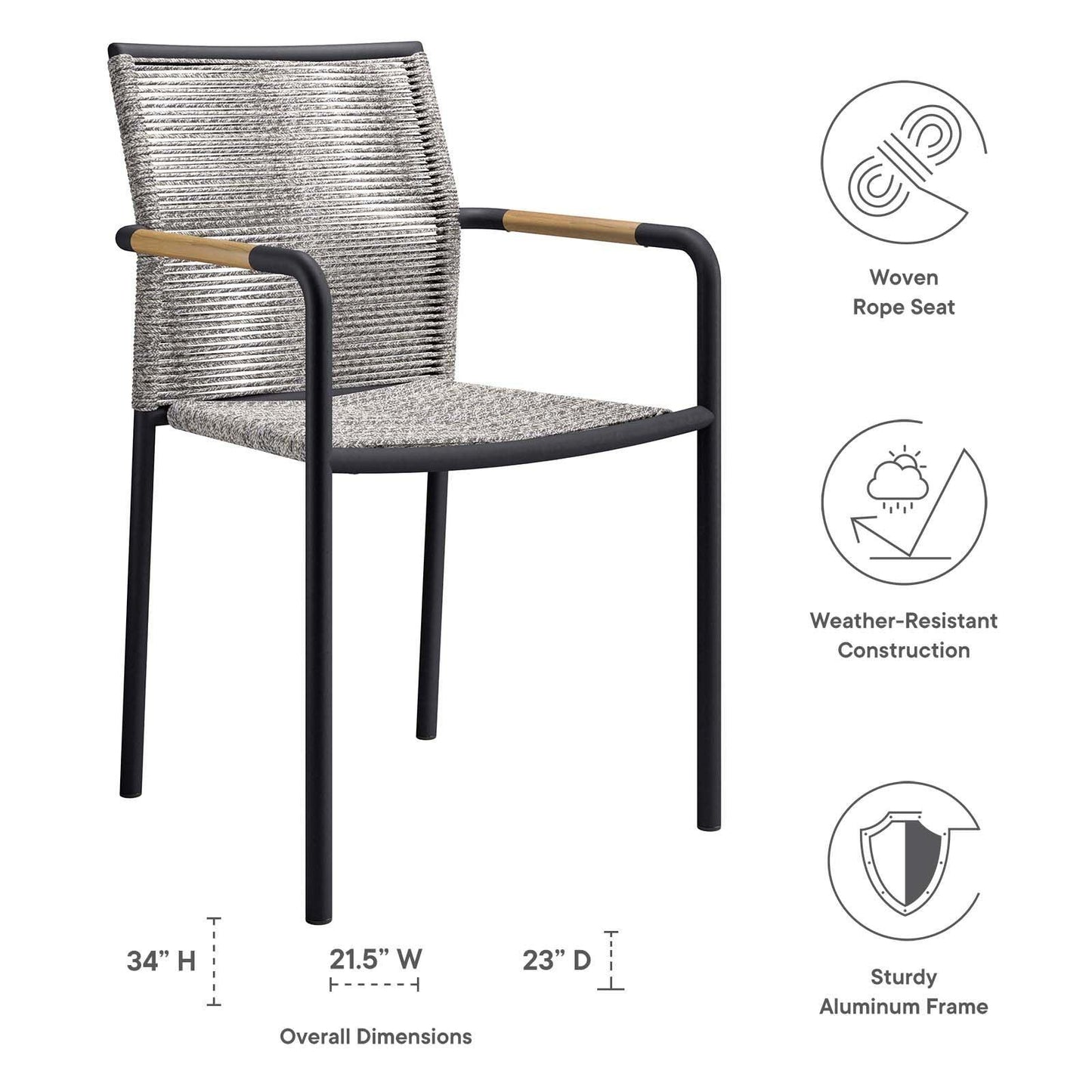 Modway Serenity Outdoor Patio Armchairs Set of 2 FredCo