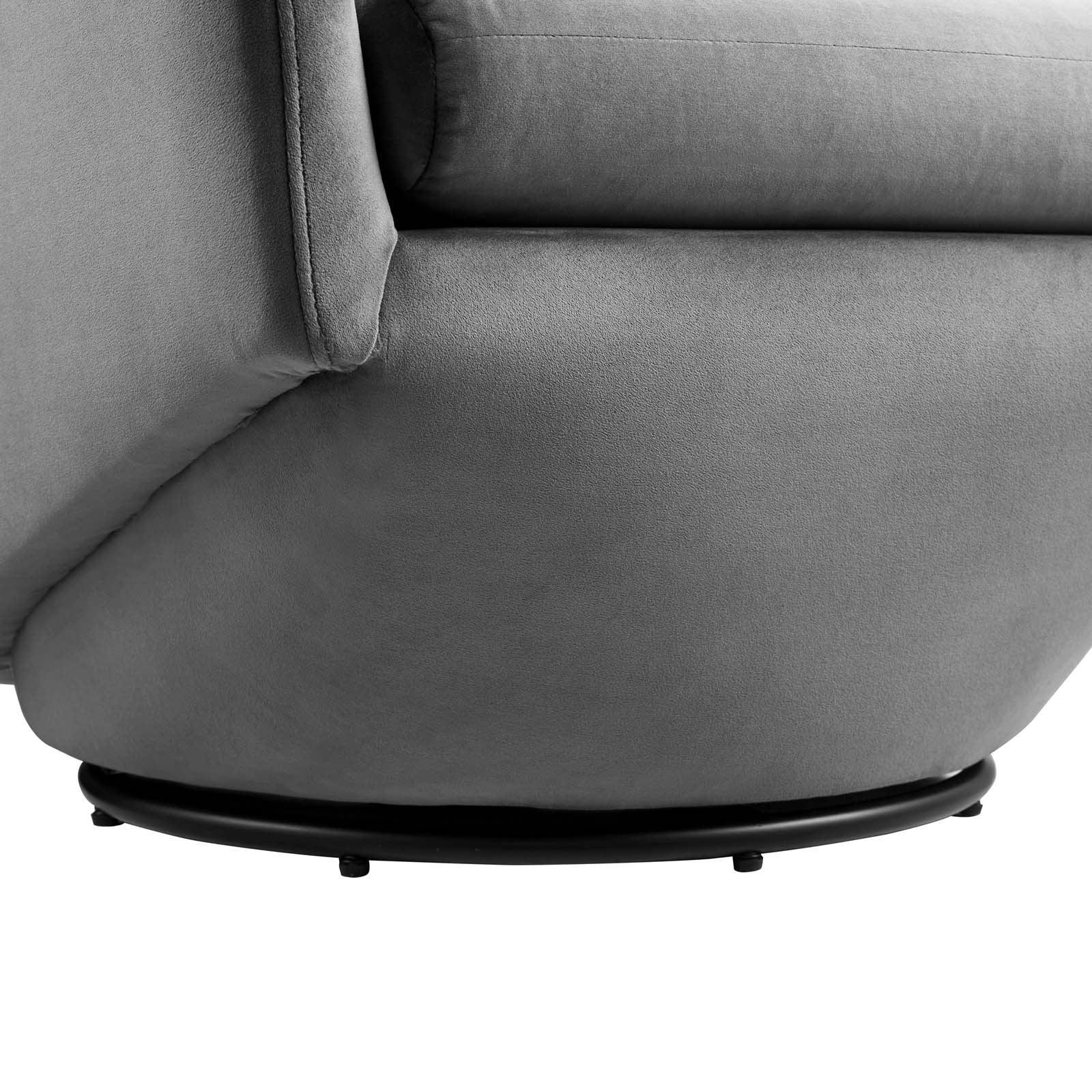 Modway Series Performance Velvet Fabric Swivel Chair FredCo