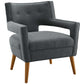 Modway Sheer Upholstered Fabric Armchair FredCo