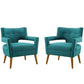 Modway Sheer Upholstered Fabric Armchair Set of 2 FredCo