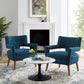 Modway Sheer Upholstered Fabric Armchair Set of 2 FredCo