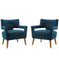 Modway Sheer Upholstered Fabric Armchair Set of 2 FredCo