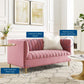 Modway Shift Channel Tufted Performance Velvet Loveseat FredCo