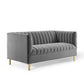 Modway Shift Channel Tufted Performance Velvet Loveseat FredCo