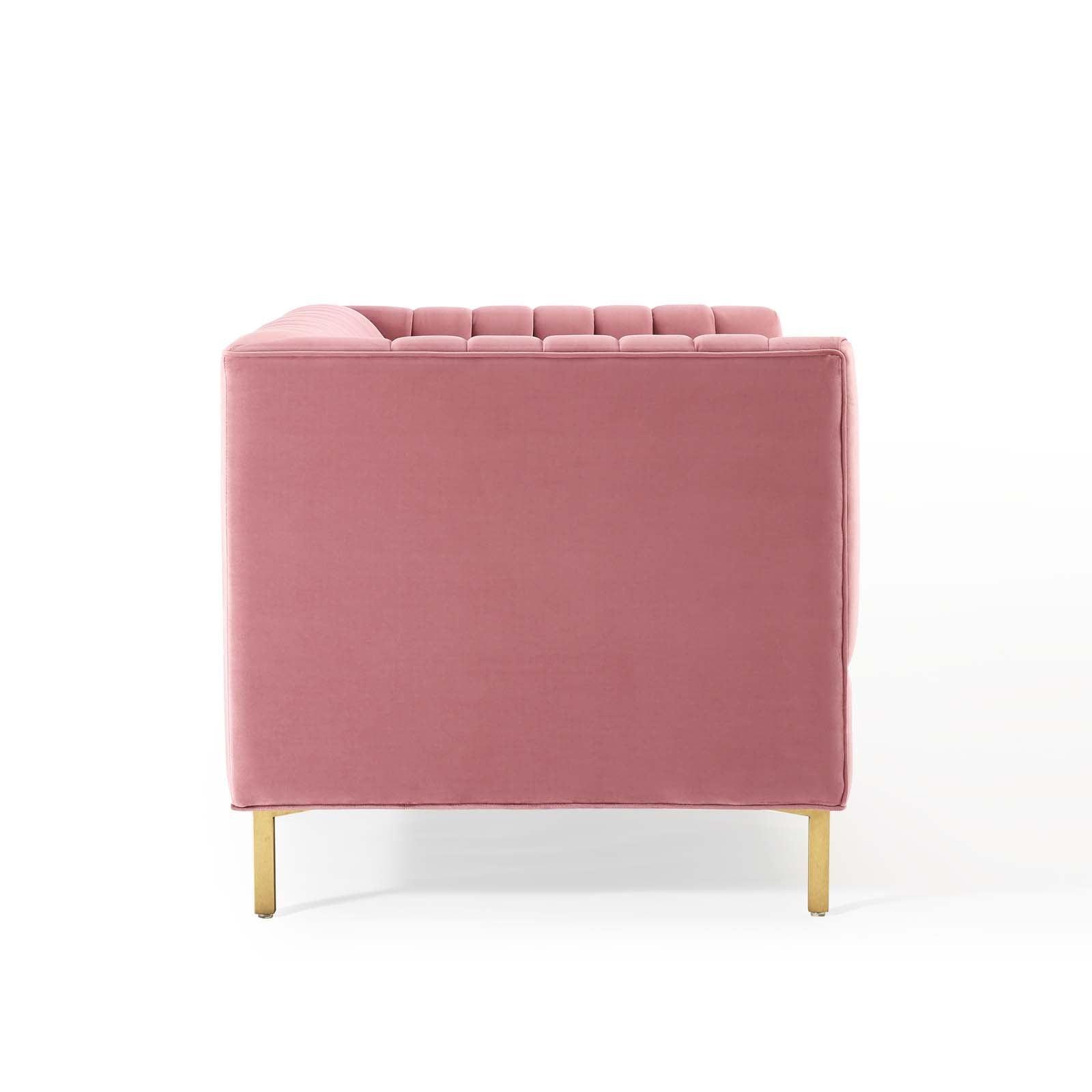 Modway Shift Channel Tufted Performance Velvet Loveseat FredCo