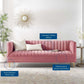 Modway Shift Channel Tufted Performance Velvet Sofa FredCo