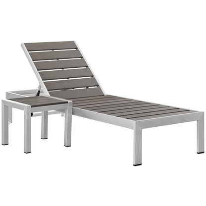 Modway Shore 2 Piece Outdoor Patio Aluminum Set FredCo