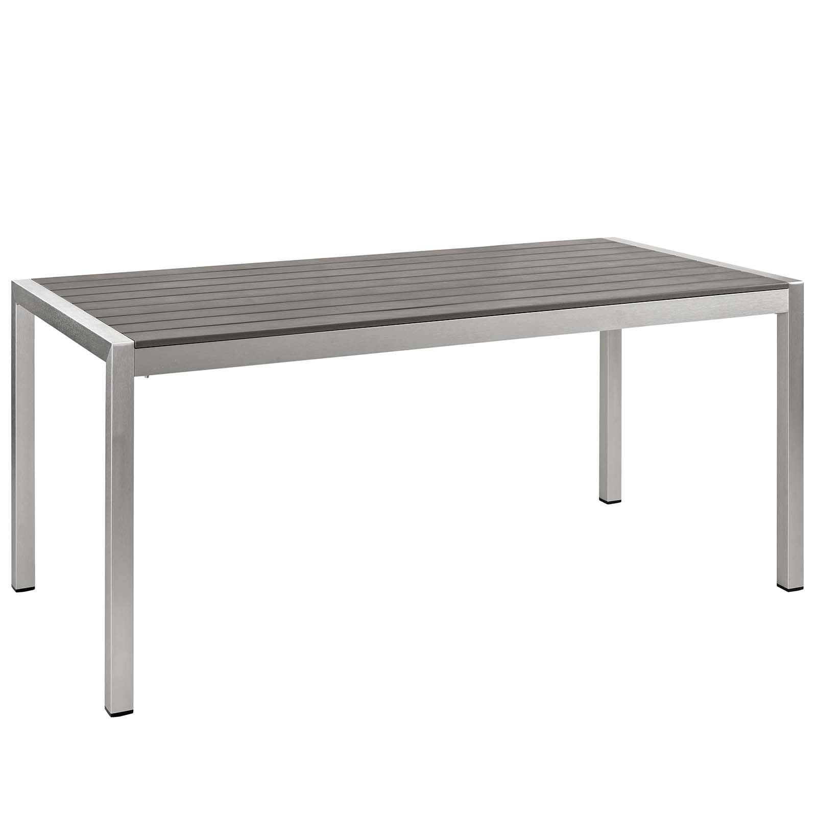 Modway Shore 3 Piece Outdoor Patio Aluminum Dining Set FredCo
