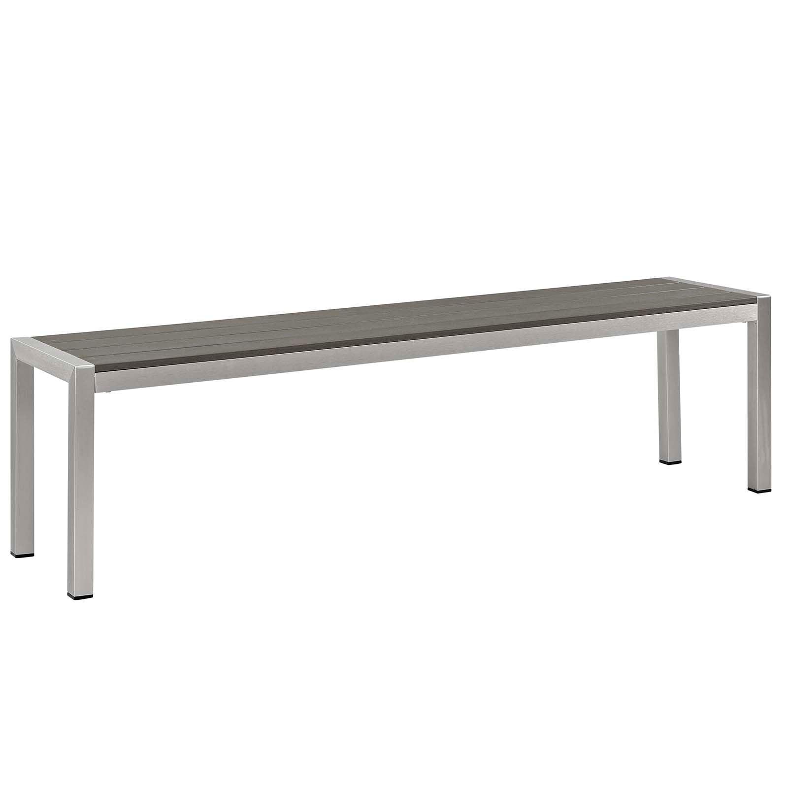 Modway Shore 3 Piece Outdoor Patio Aluminum Dining Set FredCo