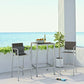 Modway Shore 3 Piece Outdoor Patio Aluminum Pub Set, EEI-3157 FredCo