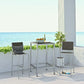 Modway Shore 3 Piece Outdoor Patio Aluminum Pub Set, EEI-3158 FredCo