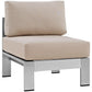 Modway Shore 3 Piece Outdoor Patio Aluminum Sectional Sofa Set FredCo
