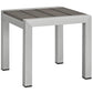 Modway Shore 3 Piece Outdoor Patio Aluminum Sectional Sofa Set FredCo