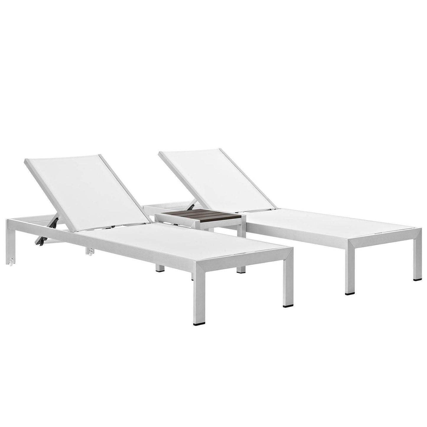 Modway Shore 3 Piece Outdoor Patio Aluminum Set, EEI-2471 FredCo