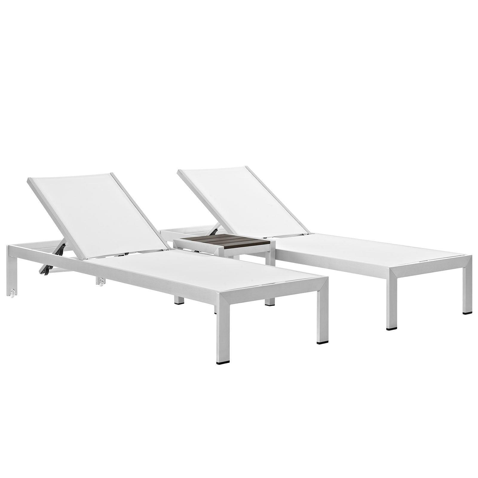 Modway Shore 3 Piece Outdoor Patio Aluminum Set, EEI-2471 FredCo