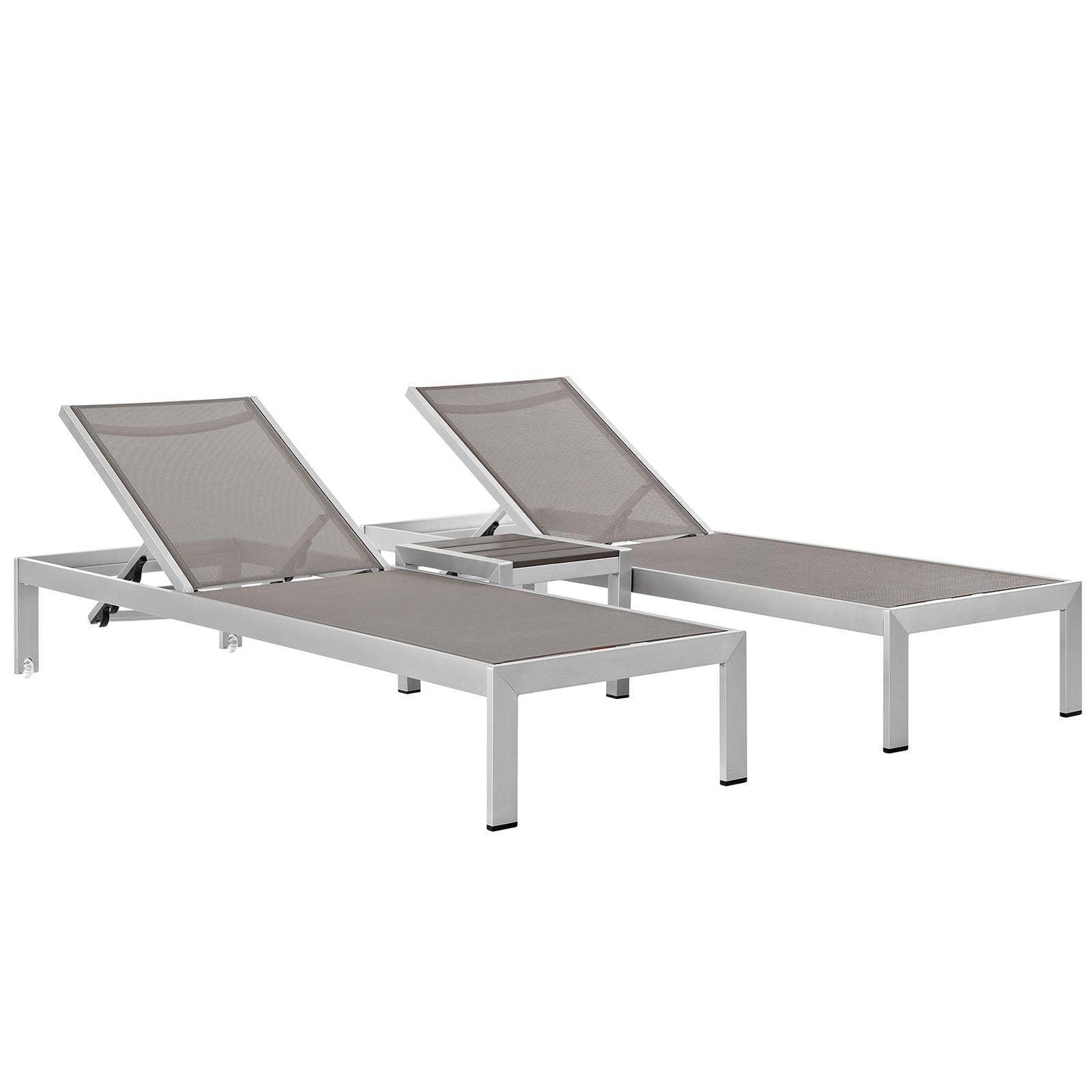 Modway Shore 3 Piece Outdoor Patio Aluminum Set, EEI-2471 FredCo