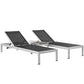 Modway Shore 3 Piece Outdoor Patio Aluminum Set, EEI-2471 FredCo