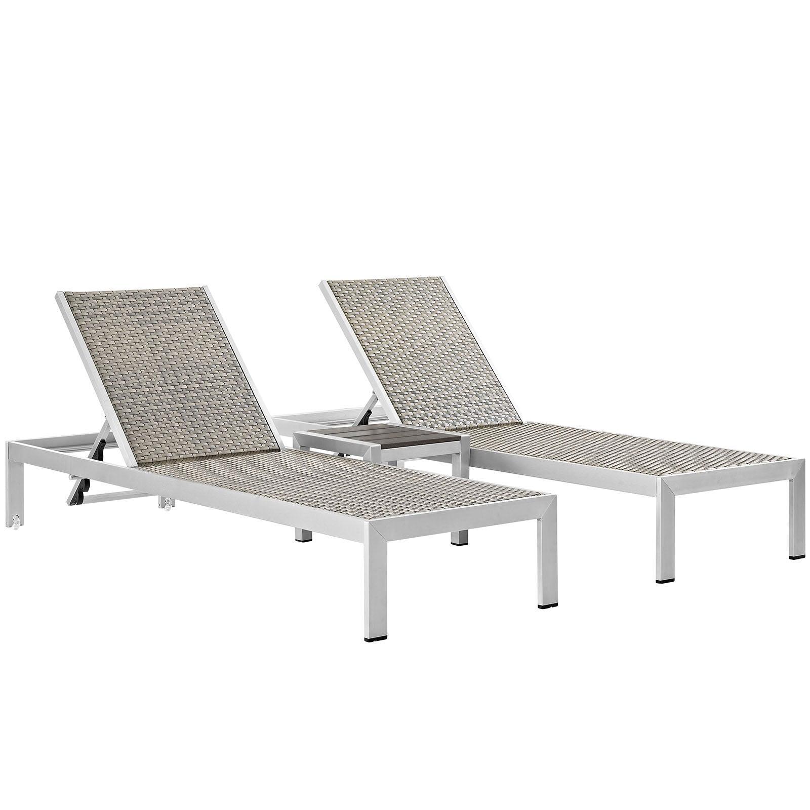 Modway Shore 3 Piece Outdoor Patio Aluminum Set, EEI-2476 FredCo