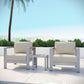 Modway Shore 3 Piece Outdoor Patio Aluminum Set, EEI-2599 FredCo