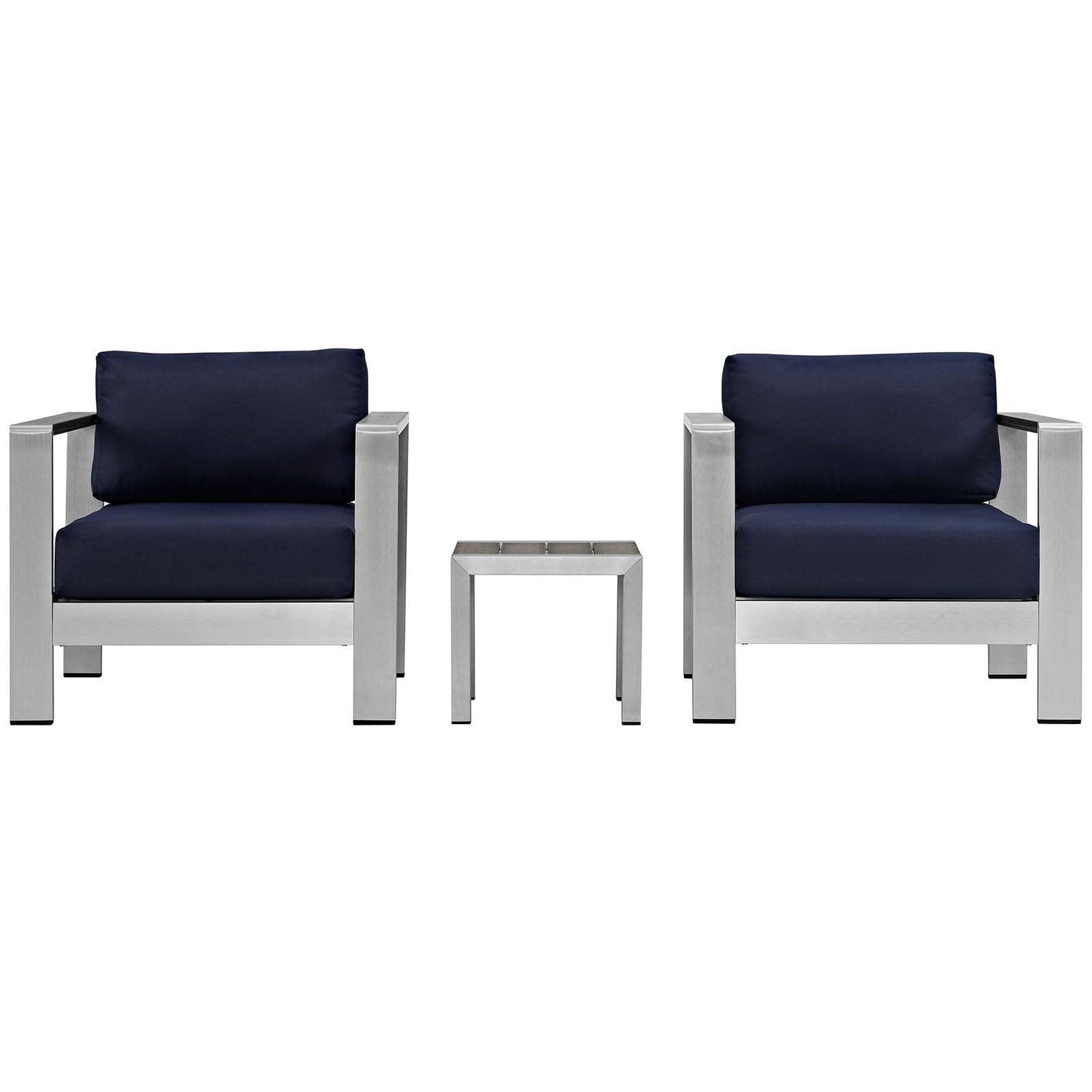 Modway Shore 3 Piece Outdoor Patio Aluminum Set, EEI-2599 FredCo