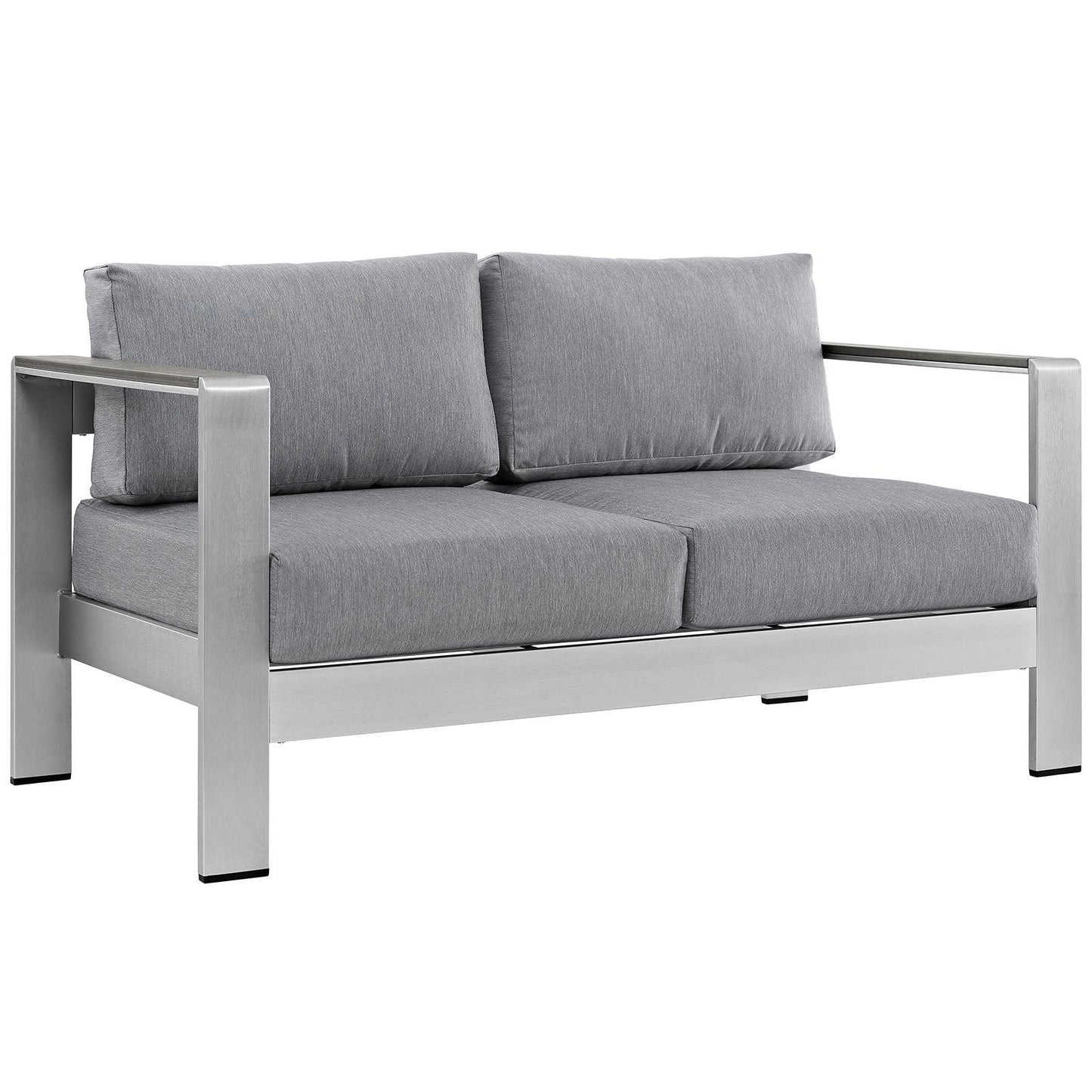 Modway Shore 4 Piece Outdoor Patio Aluminum Sectional Sofa Set, EEI-2567 FredCo