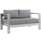 Modway Shore 4 Piece Outdoor Patio Aluminum Sectional Sofa Set, EEI-2567 FredCo