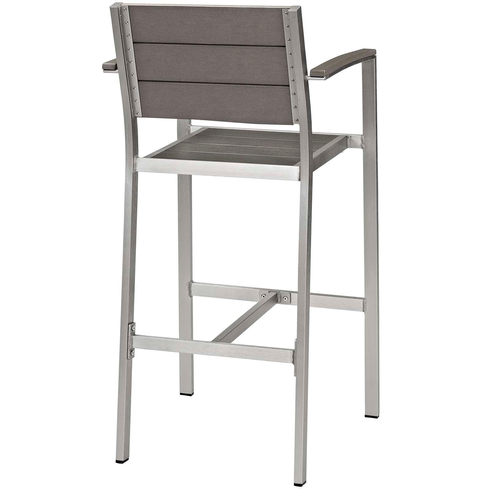 Modway Shore 5 Piece Outdoor Patio Aluminum Dining Set FredCo