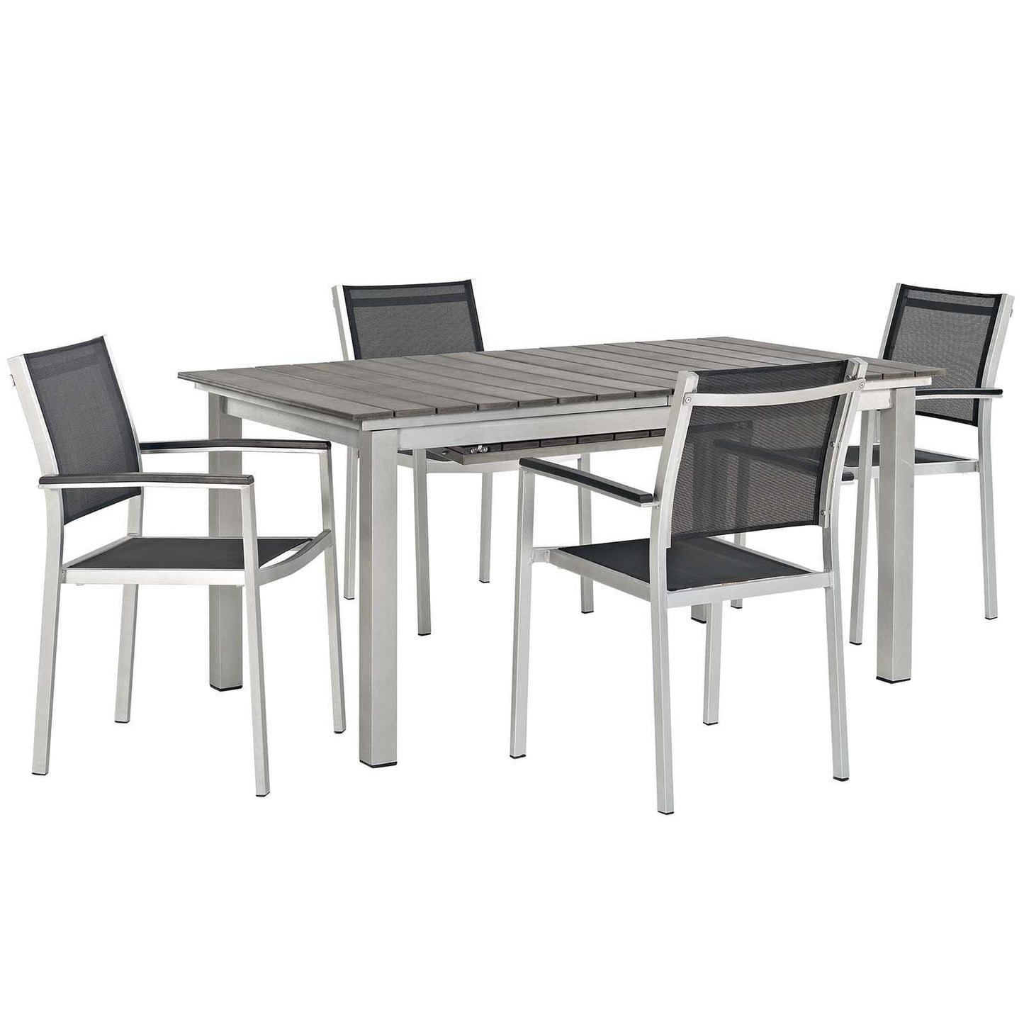 Modway Shore 5 Piece Outdoor Patio Aluminum Dining Set, EEI-3198 FredCo