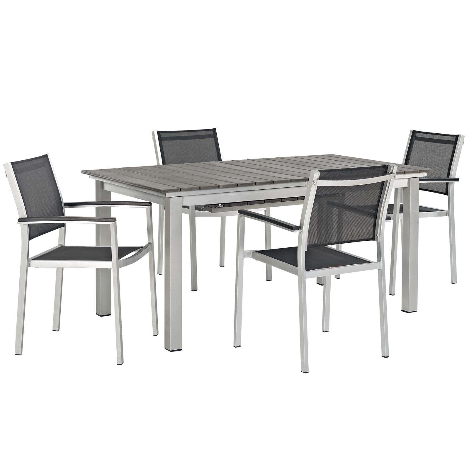 Modway Shore 5 Piece Outdoor Patio Aluminum Dining Set, EEI-3198 FredCo