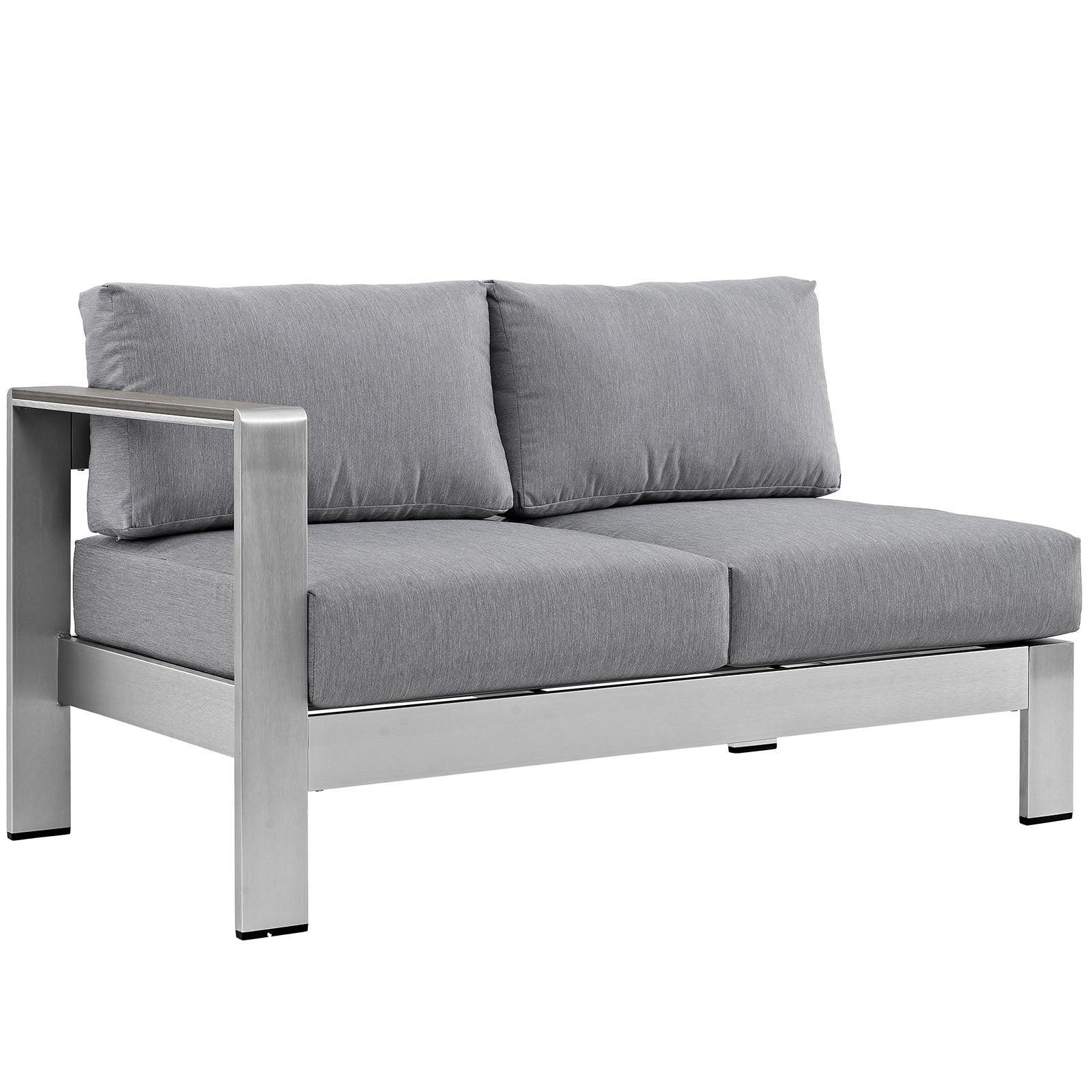 Modway Shore 5 Piece Outdoor Patio Aluminum Sectional Sofa Set, EEI-2560 FredCo