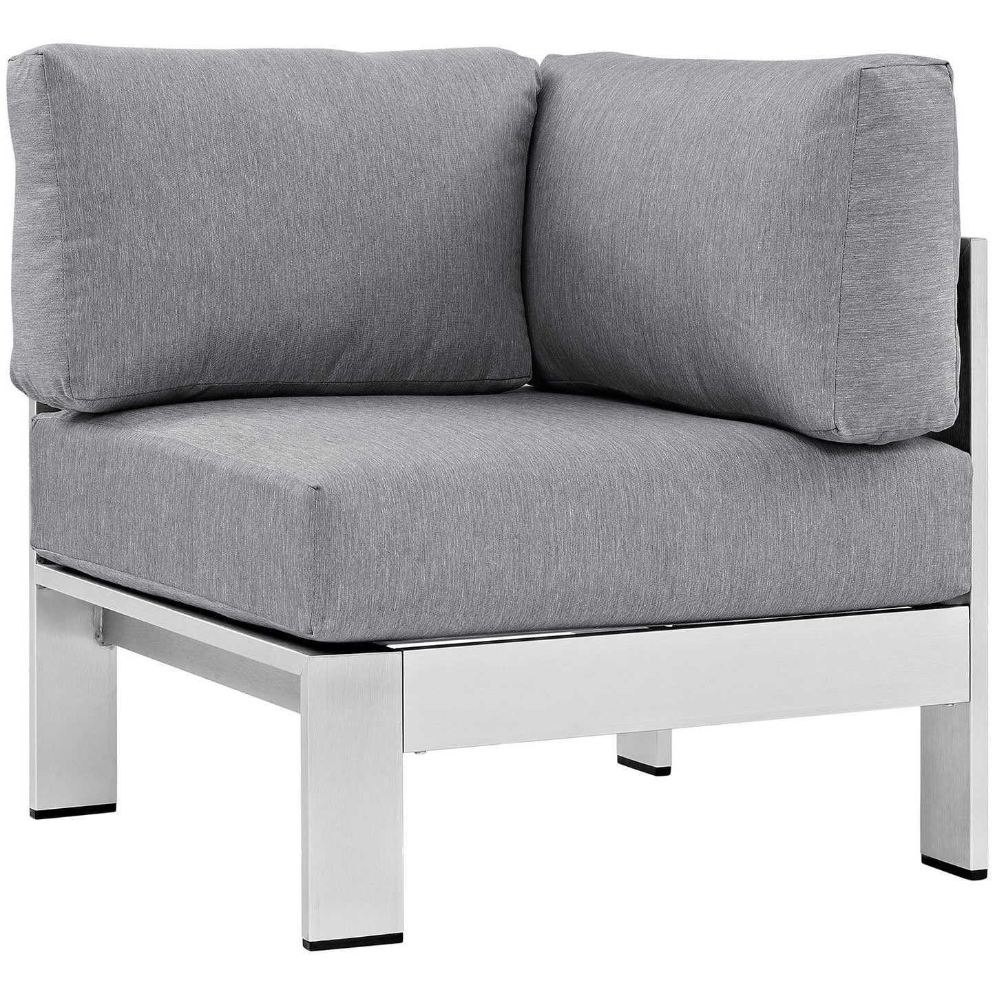 Modway Shore 5 Piece Outdoor Patio Aluminum Sectional Sofa Set, EEI-2560 FredCo
